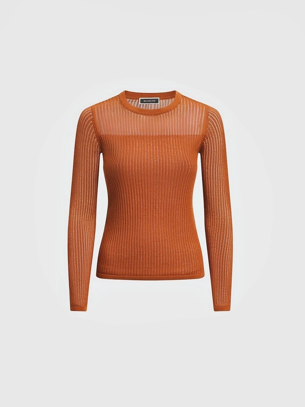 Melanie Lyne Ribbed Long Sleeve Sweater in Orange - New